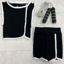 Free People NEW!  MOVEMENT Parisienne Colorblock Set L/XL Black White Top Shorts Photo 14