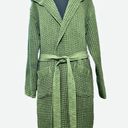 Lounge Onsen Unisex Green Supima Cotton Waffle Bath  Luxury Robe Sz L Photo 0