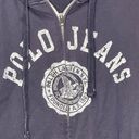 Polo  Jeans Co. Ralph Lauren Womens Full Zip Hooded Jacket Size Large Navy Cotton Photo 1