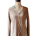 Vince womens brown jersey stretch long sleeve lightweight pullover blouse M Photo 0