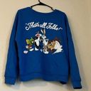 Looney Tunes  Graphic shirt That's All Folks Womens Medium Ladies L Blue Photo 0