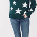 Zenana Hunter Green Star Knit Sweater + Bonus Mask Photo 4