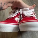 Vans Old Skool Checkerboard Red & White Size 7 Photo 3