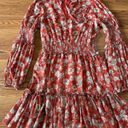 Alexis  orange Rosewell Tiered High-Neck Floral Cocktail Dress size M Photo 10