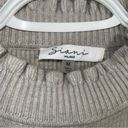 Sioni Milano Ribbed Mock Turtleneck‎ Sweater with Sheer Paisley Puff Sleeves Gray Size M Photo 2