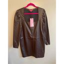 Betsey Johnson  | Hook Front Faux Leather Mini Dress | size 12 Photo 5