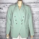 Nine West  NWT Women’s Plus Size 1X Mint Green Notch Collar Blazer Jacket Photo 0