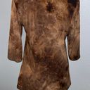 Brooks Bobbie  Brown Tie Dye Sequin Detail Fall Top Size Medium Photo 2