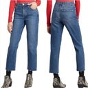 Wild Fable High Waisted Straight Leg Ankle
Crop Raw Hem Denim Jeans Med Blue — 0 Photo 10