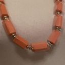 Coldwater Creek Signed  Long Statement Orange Beaded Costume Necklace Photo 2