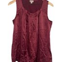 J.Jill  Women’s Maroon Silk Sleeveless Blouse Size Small Photo 0