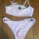 SheIn Pink Zebra Stripe Bikini Photo 0