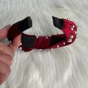 Mulberry  & Grand Red Velvet Pearl Knotted Headband Photo 3