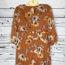 Luxology  NWT Size L Rust with Floral Print Ruffle Maxi Peasant Dress Photo 4