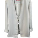 Alice + Olivia Open-Front Collarless Blazer White Size 4 Photo 0