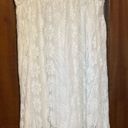 Cupshe  White Lined Boho Hippie Bridal Beach Hi Low Spaghetti Strap Dress NWT XL Photo 4