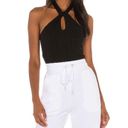 The Range  Black Bodysuit Wave Rib Tied Bodysuit Photo 8