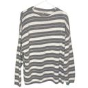 All saints Womens Cassia Jumper Gray White Stripe Boat Neck Wool Sweater… Photo 1