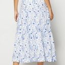 Gap  Bohemian Peasant Floral Tiered Women 8 Cottagecore Midi High Rise Skirt Photo 10