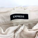 EXPRESS  Shortie Extreme High Rise with Tie Belt Paper Bag Shorts Cream Size 6 Photo 8