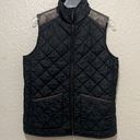 Krass&co Lauren Jeans  Western Quilted Denim Vest With Leather Trim Size Medium Photo 0