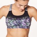 Lululemon  energy bra (Nulux) size 4 vivid vision energy bra 50g black multicolor Photo 0