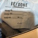 RE/DONE  High Rise 70s Stove Pipe Button Fly Raw Hem Denim Jeans Size 26 Photo 2