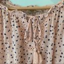 True Craft  Ditsy Floral Linen-like Semi Sheer Peach Top 2X Photo 1