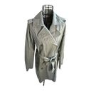 Marine layer  Kelly Belted Trench Coat Faded Sage/Olive Green Size Small Photo 6