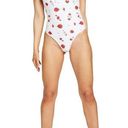 Charlie Holiday  White Red Floral One Piece Swimsuit Size 8 Photo 0