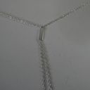 Gorjana  Lariat Style Necklace Silver Tone Modern Minimalist Dangle Delicate Photo 3