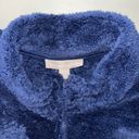 Woman Within  Size 26/28 2X Blue Teddy Bear Cozy Long Sleeve Zip Front Jacket Photo 3