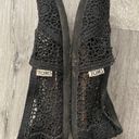 Toms  Alpargata Moroccan Black Crochet Floral Slip On Summer Flat Shoes Size 5 Photo 7