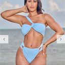 Icon Swimwear Whisked Away one Shoulder Swimsuit Sky Blue Size XL Photo 44