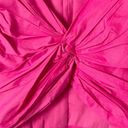 Jason Wu  Twist Front Puff Sleeve Neon Pink Crop Top Size Small Photo 2