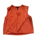 BCBGMAXAZRIA  Wrap Top Blouse Sleeveless Orange Sz S Photo 3