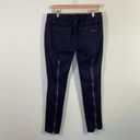 Bebe Vintage Y2K  Women's Dark Wash Low Rise Gold Zipper Skinny Jeans Size 30 Photo 5