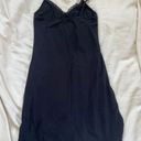 Brandy Melville Black Lace Bow Mini Dress Photo 0