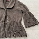 Krass&co HEKLA &  Made in Italy Womens Gray Wool Blend Cardigan wrap Sweater Si… Photo 11