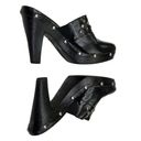 Y2k Chaps Chunky Clogs with Studded Detail Size 8.5 Black Photo 3