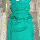 Kay Unger Peplum Silk Aqua Green Dress Size 4 Photo 12