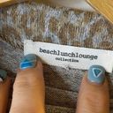 BeachLunchLounge  Shaylah Gray & Tan Leopard Print Mock Neck Sweater Womens Small Photo 4