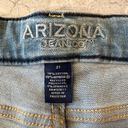 Arizona Jeans NWT Arizona Jean Co Shortie Shorts Mid Rise Cuff Medium Wash Junior Plus Size 21 Photo 4