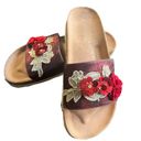 Nature Breeze  Flower Espadrille Slide Sandals in Red Size 10 Summer Photo 5