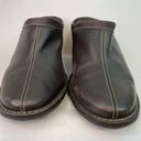 Antonio Melani  Alpine Brown Pebbled Leather Mule Career Wedges Size 10 M Photo 0