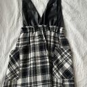 ZARA Leather And Plaid Dress  Photo 1