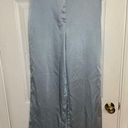 ZARA  satin blue wide leg high rise trousers pants small Photo 0