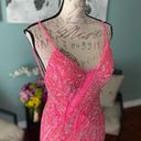 Jovani Hot Pink Prom Dress With Leg Slit Photo 0