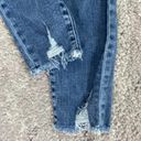 Good American  Women's Blue Good Wasit Crop Distressed Destroyed Denim Jeans 4/27 Photo 4