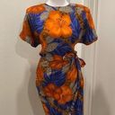 Jacqueline Ferrar VTG 80s 90s  Colorful Tropical Hawaiian Floral Wrap Dress - 14P Photo 0